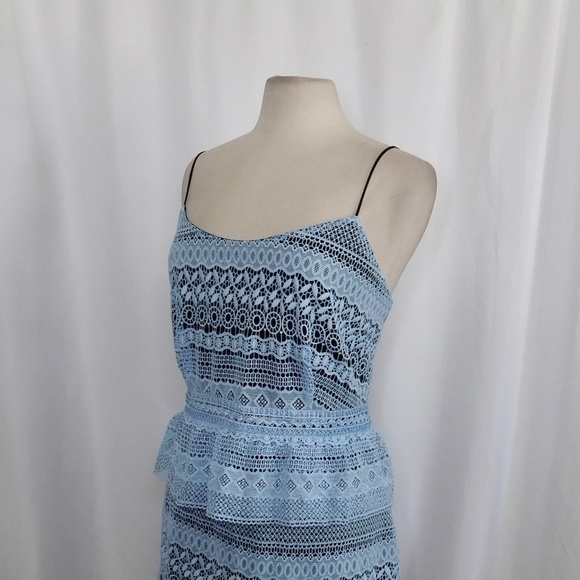 NWT!! LITTLE WHITE LIES Blue Crochet Lace Peplum Sheath Dress XX-Large XXL - Picture 7 of 14